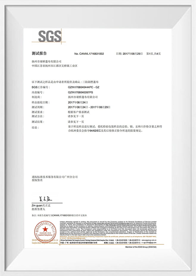 Détection standard excessive des métaux lourds (chinois)